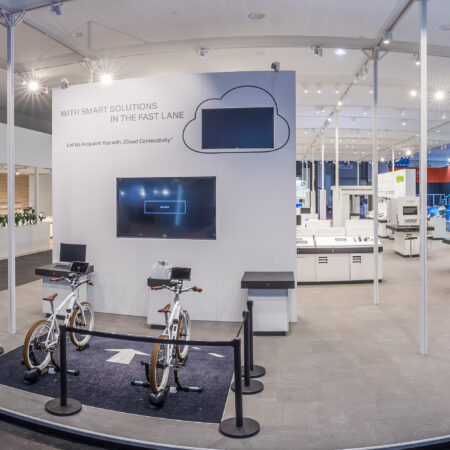 Messestand Beleuchtung Pradler Veranstaltungstechnik